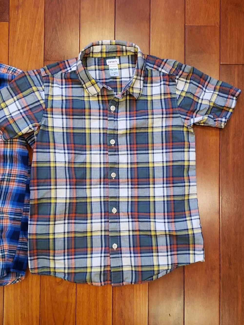Carter's Boys size 12 Plaid Button Down Shirts.